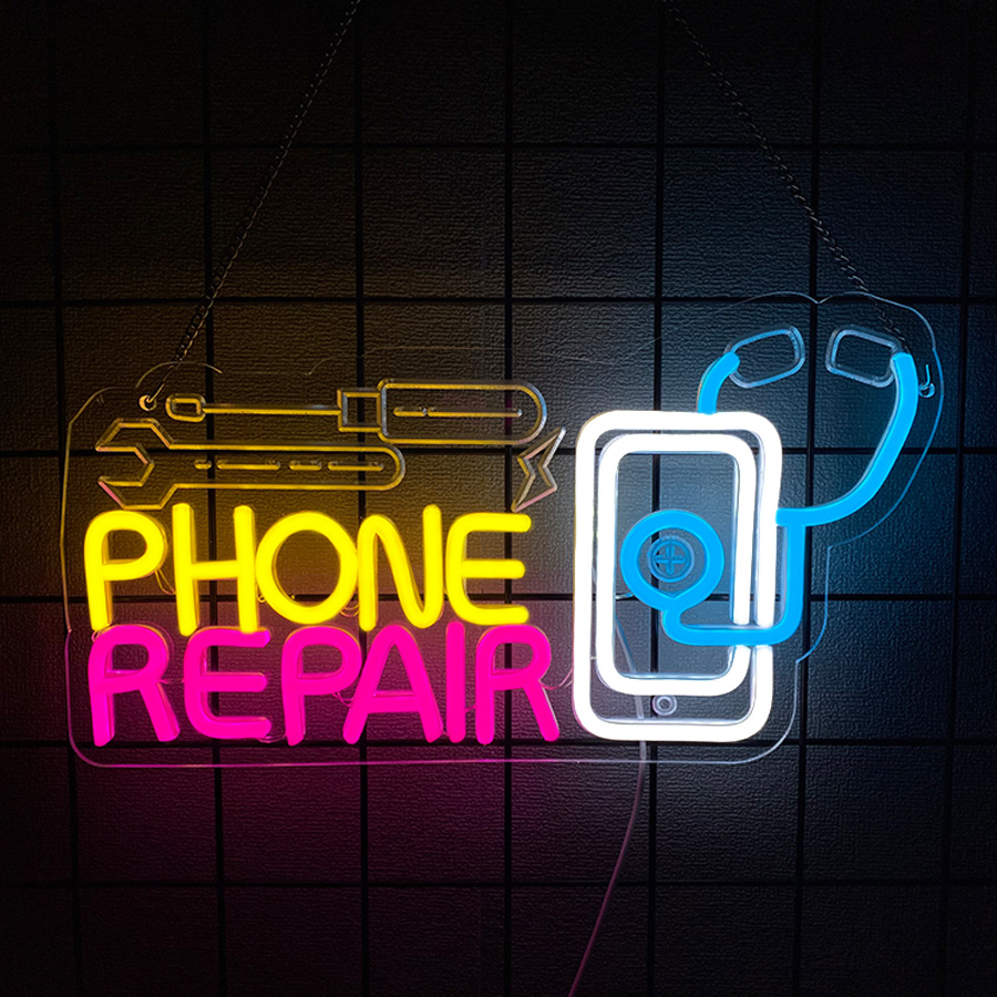 Electronics Repair Store - Insegna al Neon per Riparazione Telefoni